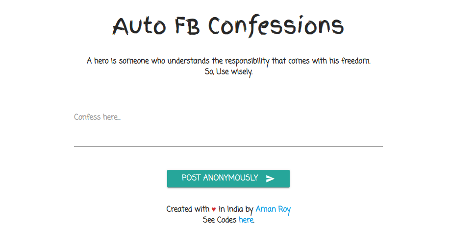 Auto FB Confess